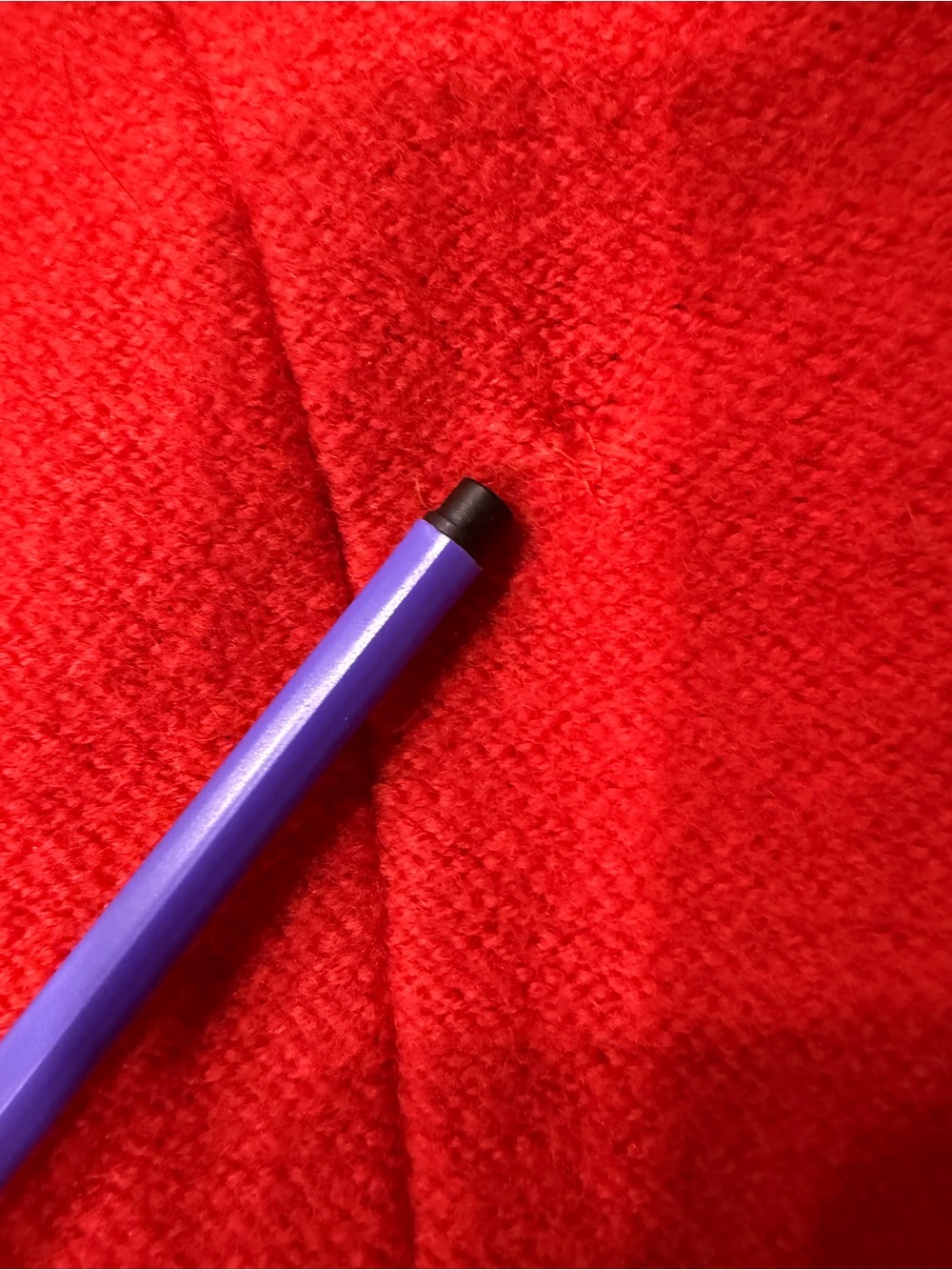 100% Wool Red Women's Button-Front Cardigan - Picture 7 of 10